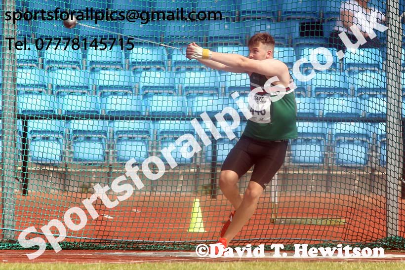 Mens under-20s hammer, Northern Senior and Under-20s Champs., Sports City, Manchester. Photo: David T. Hewitson/Sports for All Pics